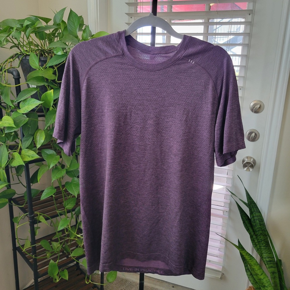 Lululemon Metal Vent Tech Short Sleeve 2.0 Shirt Purple Mens Size L Training Tee
